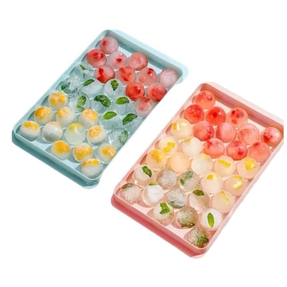 Ice Trays 1 pc Multi-grid Random Color Ice Ball Mold Pink Blue Sphere Tray Sb